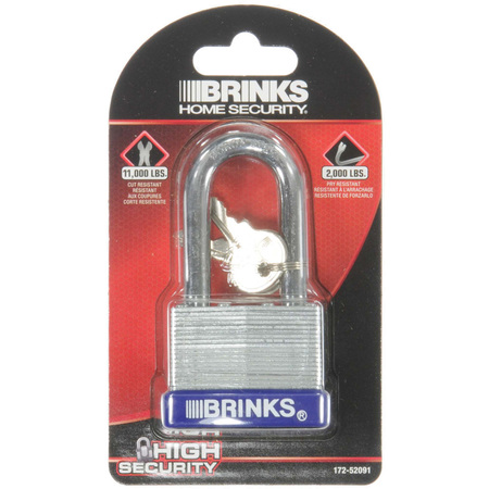 BRINKS Keyed Different Padlock Laminated Steel 50mm High Security Long SHKL 172-52091